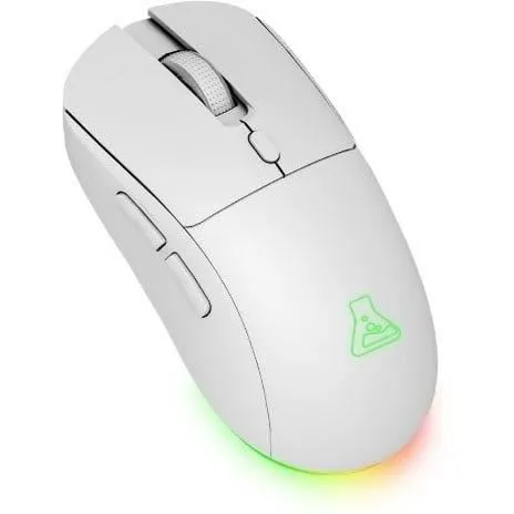 The G-Lab TUNGSTEN EX W - Combo gamer sans fil clavier AZERTY et souris 6400 DPI avec 32 macros configurables - Blanc