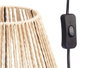 Giftdecor Lampe de table pyramide en corde, métal, papier, plastique, noir et marron, 22 x 26 x 22 cm, E27 40 W max (Set de 4)