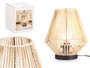 Giftdecor Lampe de table pyramide en corde, métal, papier, plastique, noir et marron, 22 x 26 x 22 cm, E27 40 W max (Set de 4)