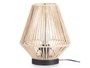 Giftdecor Lampe de table pyramide en corde, métal, papier, plastique, noir et marron, 22 x 26 x 22 cm, E27 40 W max (Set de 4)
