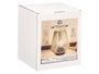 Giftdecor Lampe de table pyramide en corde, métal, papier, plastique, noir et marron, 22 x 26 x 22 cm, E27 40 W max (Set de 4)