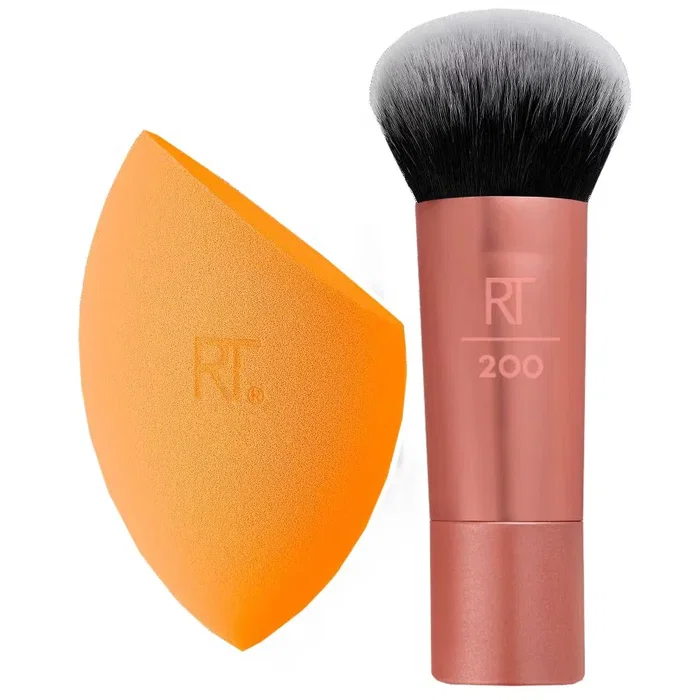 Real Techniques Mini Duo de Voyage 2 Pièces avec Pinceau et Éponge Orange Real Techniques Mini Duo de Voyage 2 Pièces avec Pinceau et Éponge Orange