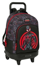 Safta Mochila à roues compacte extensible Miles Morales 33x45x22cm Dès 3 ans