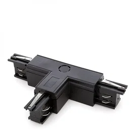 Connecteur T Rail Triphasé Noir