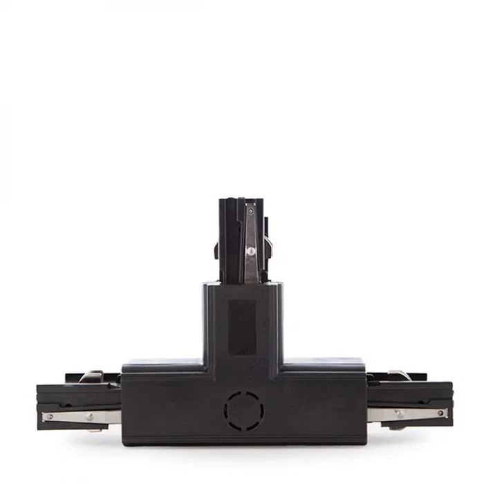 Connecteur T Rail Triphasé Noir