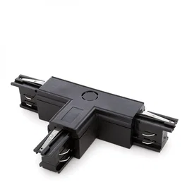 Connecteur T Rail Triphasé Noir