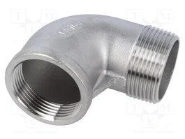 GEBO Coude à 90° Mâle-Femelle G 1 1/4'' en Acier Inoxydable G316
