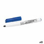 Marqueur pour tableau blanc Bic Velleda 1741 Bleu Blanc (12 Unités)
