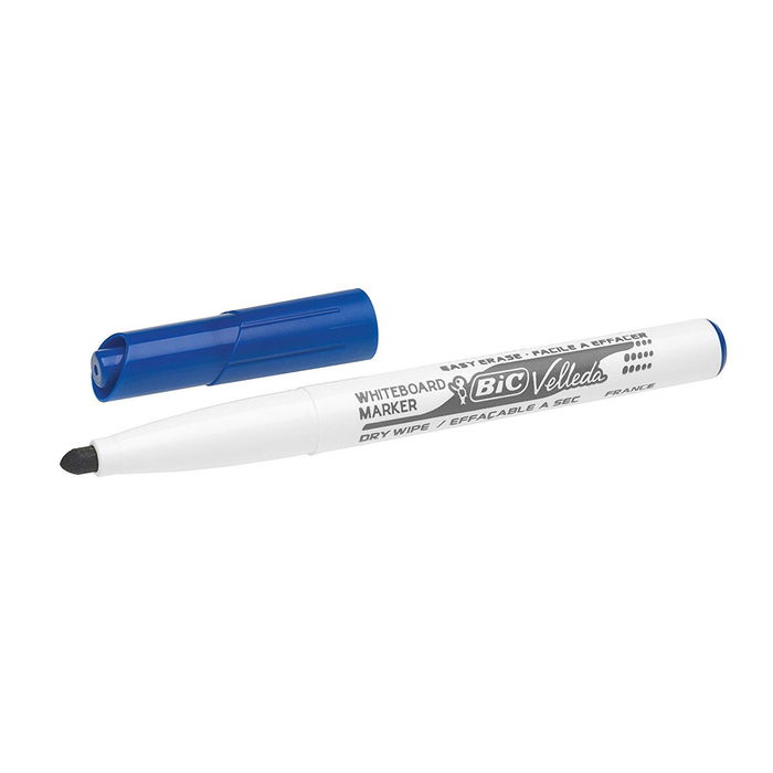Marqueur pour tableau blanc Bic Velleda 1741 Bleu Blanc (12 Unités) Marqueur pour tableau blanc Bic Velleda 1741 Bleu Blanc (12 Unités)