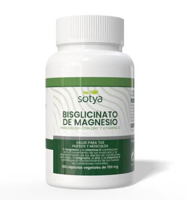 SOTYA Bisglycinate de Magnésium avec Zinc et Vitamine D 750mg, 100 capsules SOTYA Bisglycinate de Magnésium avec Zinc et Vitamine D 750mg, 100 capsules