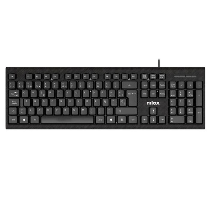 Nilox NXKME0011 Kit Clavier + Souris USB 2.0, Layout Espagnol, Noir