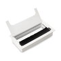 Emuca Passe-câbles de table Quadrum rectangulaire 159x80mm blanc