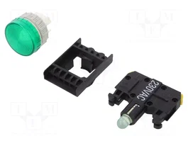 SPAMEL ST22 Lampe de contrôle LED verte Ø22mm
