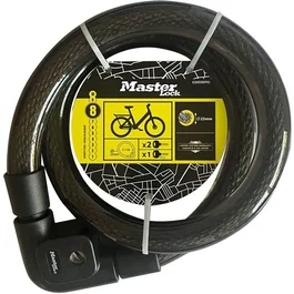 Master Lock Antivol câble à clé, 1 m, Acier tressé