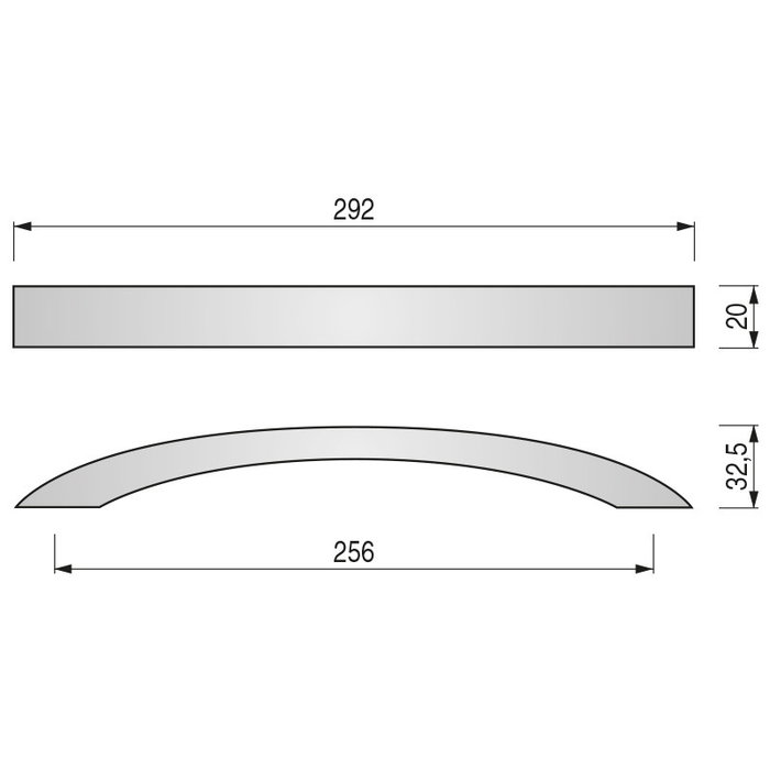 Viefe Tirador Arko Aluminium Brossé Inox Distance Centre 256 mm Modèle Ar Viefe Tirador Arko Aluminium Brossé Inox Distance Centre 256 mm Modèle Ar