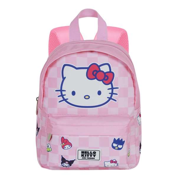 Karactermania Hello Kitty Mochila Joy Chess - Sac à dos Hello Kitty léger pour enfant, 27 x 22 x 10 cm, rose, polyester
