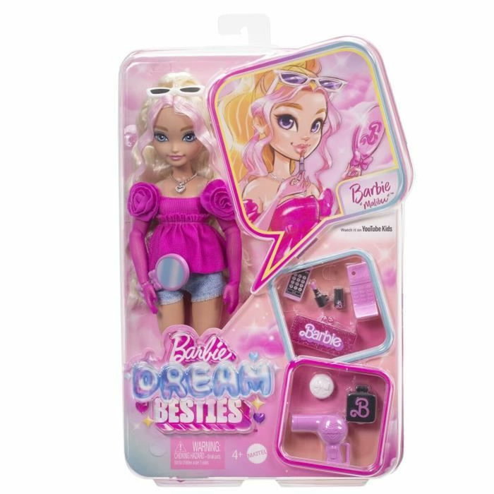 Barbie Dream Besties Malibu avec accessoires de beauté Barbie Dream Besties Malibu avec accessoires de beauté