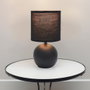 Home Deco Factory Lámpara de mesa en céramique noire