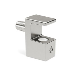 ITALIANA FERRAMENTA Support d'étagère avec tige pour verre, finition nickel, Ø5mm
