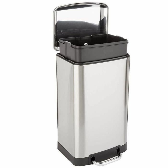Kitchen Move Poubelle GREENWICH 30 L Inox Brossé Kitchen Move Poubelle GREENWICH 30 L Inox Brossé