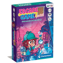 CLEMENTONI Jeu de Société Escape Room - Le Laboratoire du Scientifique, Énigmes et Aventures à Résoudre, pour Enfants de +8 Ans