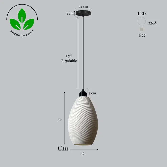 Lampe Suspendue Paval Blanc/Fleuron Noir/Câble Noir Lampe Suspendue Paval Blanc/Fleuron Noir/Câble Noir