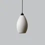 Lampe Suspendue Paval Blanc/Fleuron Noir/Câble Noir