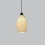 Lampe Suspendue Paval Blanc/Fleuron Noir/Câble Noir