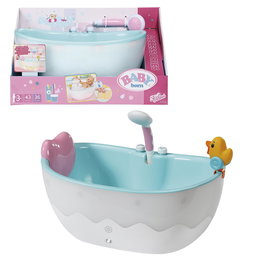 Zapf Creation Baby Born - Baignoire interactive avec douche lumineuse multicolore, jet d'eau et coussin cœur - Compatible poupées 36 et 43 cm