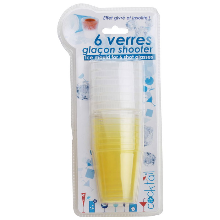 Pick and Drink Lot de 6 moules pour verres de glace assortis