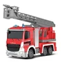 Lexibook Crosslander Pro - Camion de pompiers télécommandé avec échelle rotative, jet d'eau, effets sonores et lumineux - Jouet pour enfants