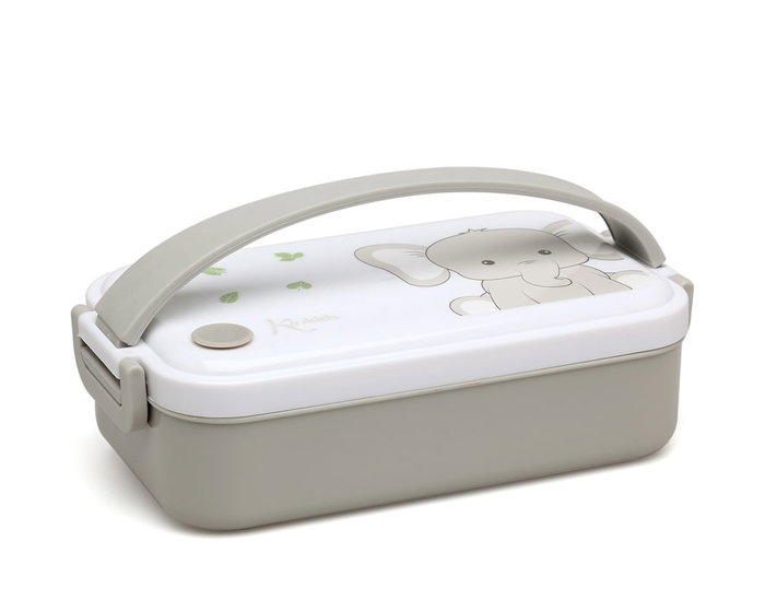 KioKids Boite Repas Thermos Inox 550 ml pour Enfant avec Poignée Amovible, Hermétique, Design Eléphant - Collection Dolci Amici