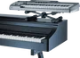 QUIKLOK Ql322 Support X pour Clavier de Bureau, Hauteur Ajustable, Noir, Acier