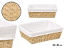 KIPIT Panier rectangulaire 32x39cm Madera-Blanco
