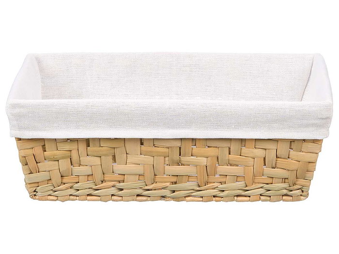 KIPIT Panier rectangulaire 32x39cm Madera-Blanco