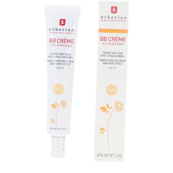 Erborian BB Crème au Ginseng SPF20 Nude 40 ml Crème teintée unifiante hydratante avec soin et ginseng