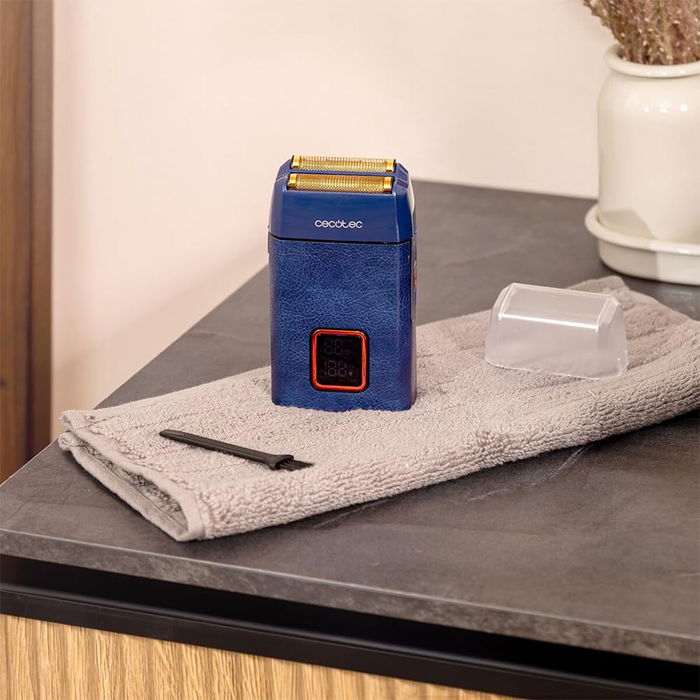Rasoir électrique Cecotec PrecisionCare X-Trimm Pro Titane 3 vitesses LED 2h bleu