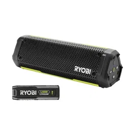 Ryobi Enceinte Bluetooth 4V IP67 - Résistante à l'eau - Avec câble USB-C et batterie Lithium 4V 2,0 Ah - Pour une expérience audio sans fil optimale
