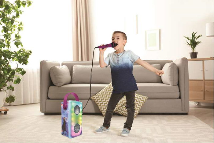 Lexibook Altavoz Bluetooth Frozen avec microphone et effets de lumière 13x33x13 cm