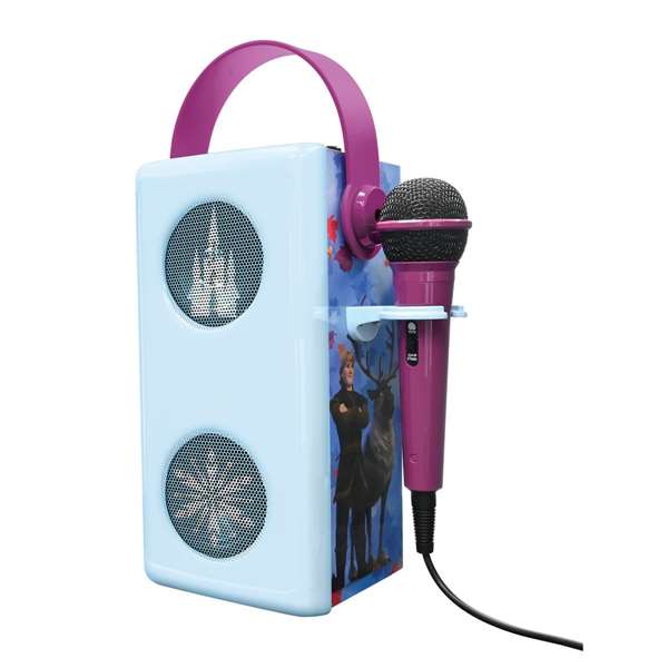 Lexibook Altavoz Bluetooth Frozen avec microphone et effets de lumière 13x33x13 cm
