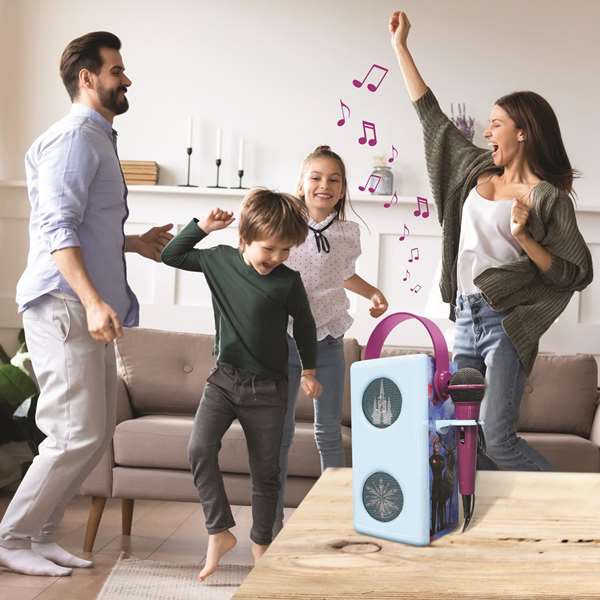 Lexibook Altavoz Bluetooth Frozen avec microphone et effets de lumière 13x33x13 cm