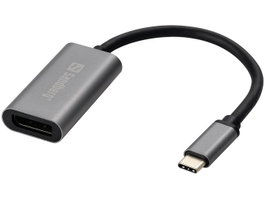 Sandberg Adaptateur USB-C vers DisplayPort, Câble de Connexion pour Écran Supplémentaire, Télévision ou Projecteur