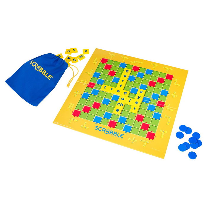 Mattel Games Scrabble Junior Juego de Mesa Version Espagnole Référence Y9669 pour Enfants à partir de 6 Ans avec 2 Niveaux de Difficulté de 2 à 4 Joueurs