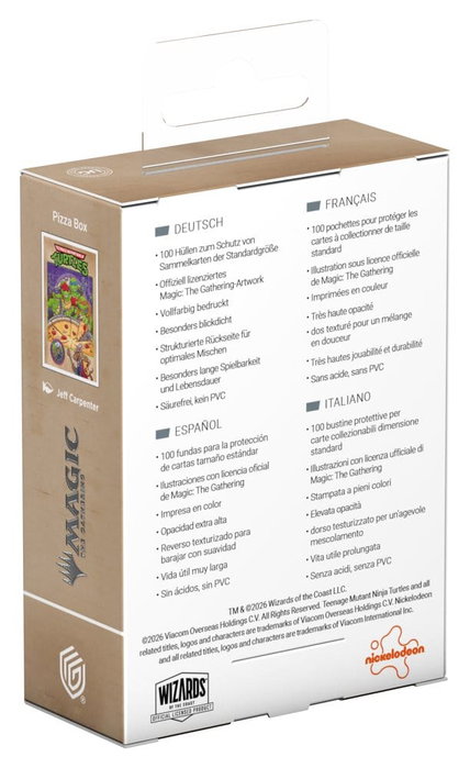 Ultimate Guard Art Sleeves Magic: The Gathering | Teenage Mutant Ninja Turtles - Pizza Box Ultimate Guard Art Sleeves Magic: The Gathering | Teenage Mutant Ninja Turtles - Pizza Box