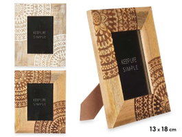 Giftdecor Porte-photos en bois 13x18 cm motif Mandala assorti blanc/marron Giftdecor (Set de 6)