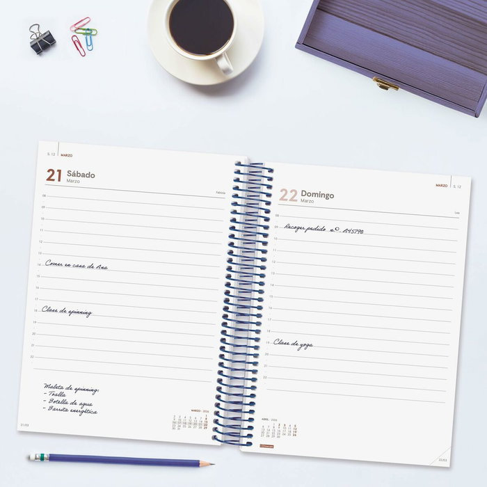 Agenda Finocam YEAR Bleu A5 15,5 x 21,2 cm 2026