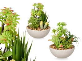 Ibergarden Maceta Ronde en Plastique et Liège Blanc et Vert 21x24x16 cm (Set de 12)