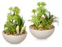 Ibergarden Maceta Ronde en Plastique et Liège Blanc et Vert 21x24x16 cm (Set de 12)