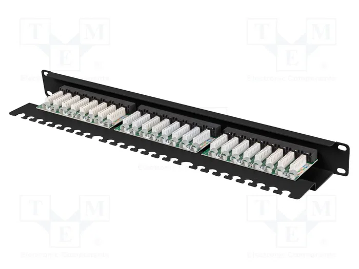 LANBERG Panneau de brassage Cat 6a 24 ports RJ45 1U 19 pouces Noir LANBERG Panneau de brassage Cat 6a 24 ports RJ45 1U 19 pouces Noir