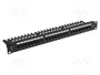 LANBERG Panneau de brassage Cat 6a 24 ports RJ45 1U 19 pouces Noir